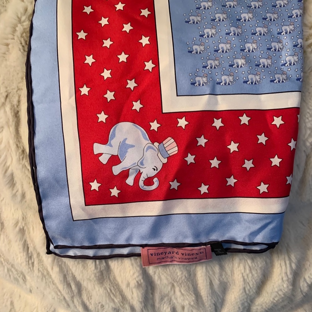 Vineyard Vines republican elephant scarf
